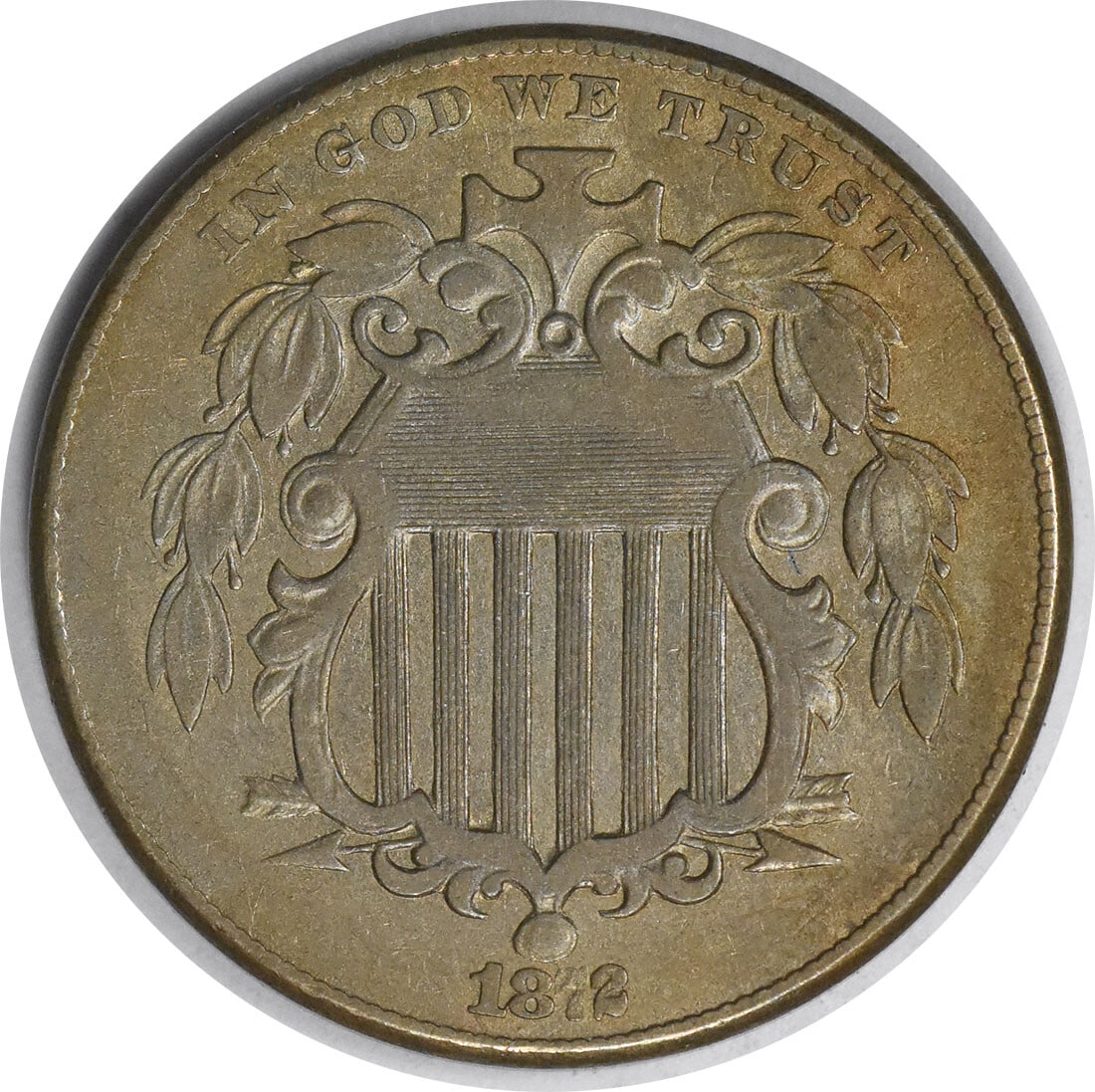 Uncertified 1872 Shield Nickel DDO ?-O-III AU (1 of 2)