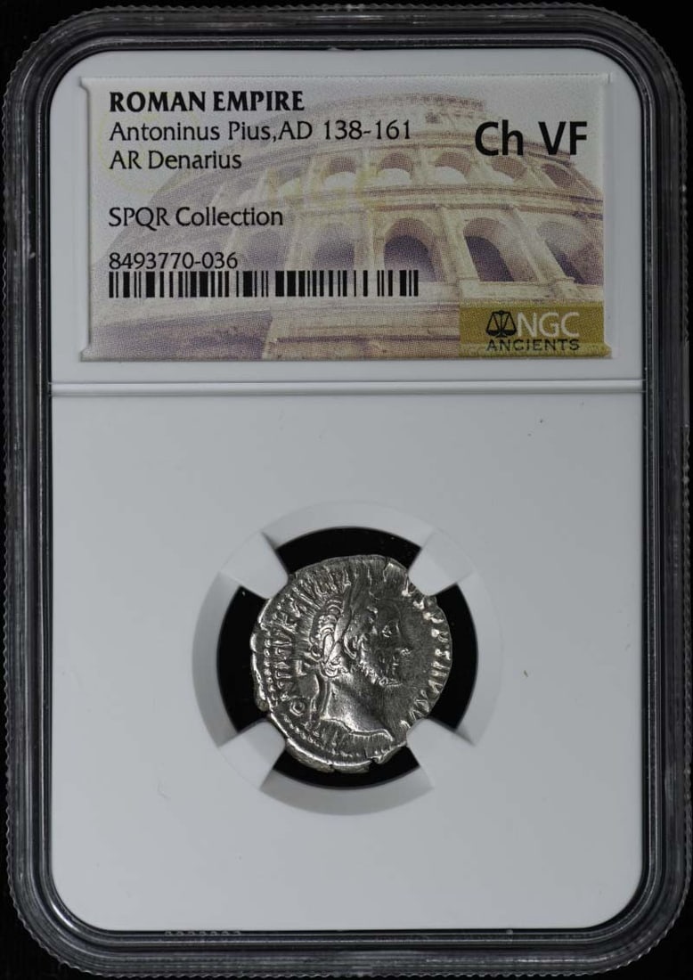 AD 138-161 ROMAN EMPIRE AR Denarius NGC VF30 - Antoninus Pius: AD 138-161 ROMAN EMPIRE AR Denarius NGC VF30 - Antoninus Pius This listing features AD 138-161 ROMAN EMPIRE AR Denarius NGC VF30 - Antoninus Pius. Item specifics are provided below. Item Specifics: Ce
