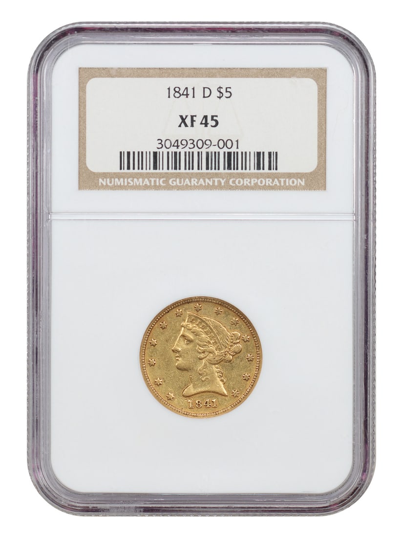 Liberty Head $5 - 1841-D $5 NGC XF45: Liberty Head $5 - 1841-D $5 NGC XF45 This listing features Liberty Head $5 - 1841-D $5 NGC XF45. Item specifics are provided below. Item Specifics: Certification: NGC Certification Number: 3049309001