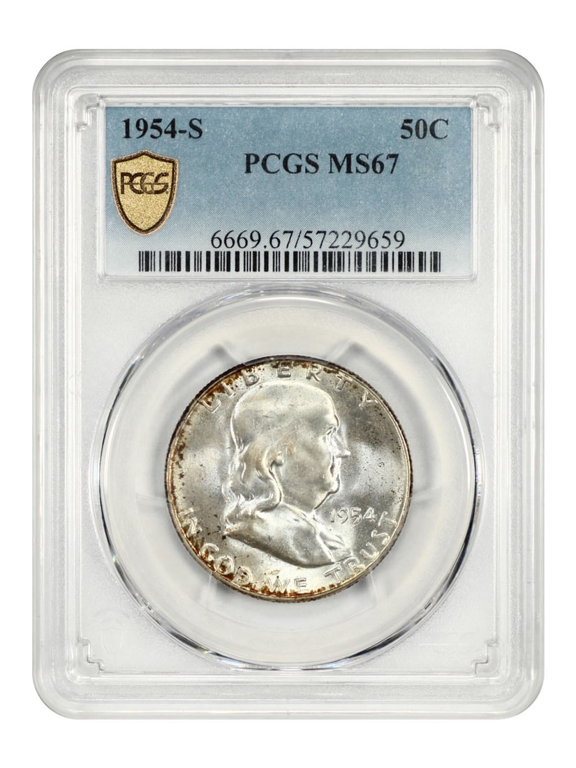 Franklin Half Dollar - 1954-S 50C PCGS MS67 (1 of 4)