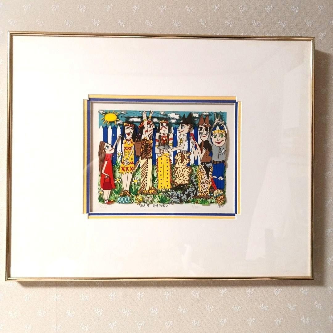Art James Rizzi WAR GAMES 3D Serigraph 1990 Signed ED 3/ 350 Framed Collectible (1 of 4)
