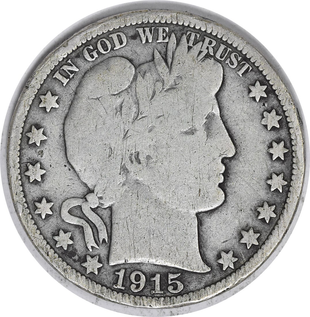 Uncertified 1915 Barber Silver Half Dollar VG: Uncertified 1915 Barber Silver Half Dollar VG This listing features Uncertified 1915 Barber Silver Half Dollar VG. Item specifics are provided below. Item Specifics: Country Of Origin: United States C
