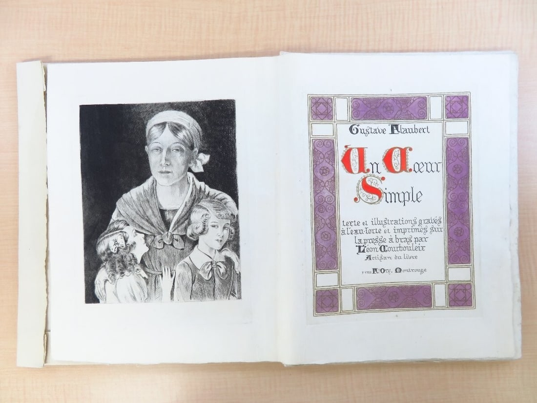 Unique UN COEUR SIMPLE Gustave Flaubert 1st Edition Signed by Leon Courbouleix: Unique UN COEUR SIMPLE Gustave Flaubert 1st Edition Signed by Leon Courbouleix This listing features Unique UN COEUR SIMPLE Gustave Flaubert 1st Edition Signed by Leon Courbouleix. Item specifics are