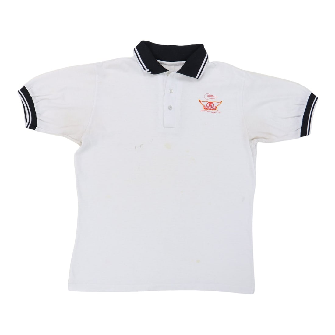 Shirt 1987 Aerosmith Permanent Vacation Tour Crew Polo: Shirt 1987 Aerosmith Permanent Vacation Tour Crew Polo This listing features Shirt 1987 Aerosmith Permanent Vacation Tour Crew Polo. Item specifics are provided below. Item Specifics: Size: 21" Era: