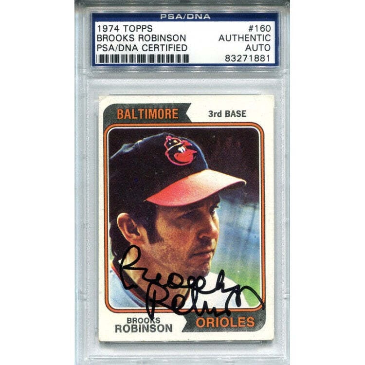 (PSA) Brooks Robinson Autographed 1974 Topps Card (1 of 1)