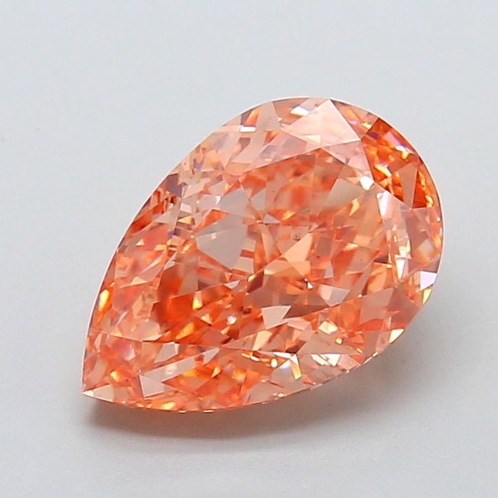 Loose Lab Diamond - IGI Pear 4.27ct Fancy Intense Brownish Orange VS1 (1 of 1)