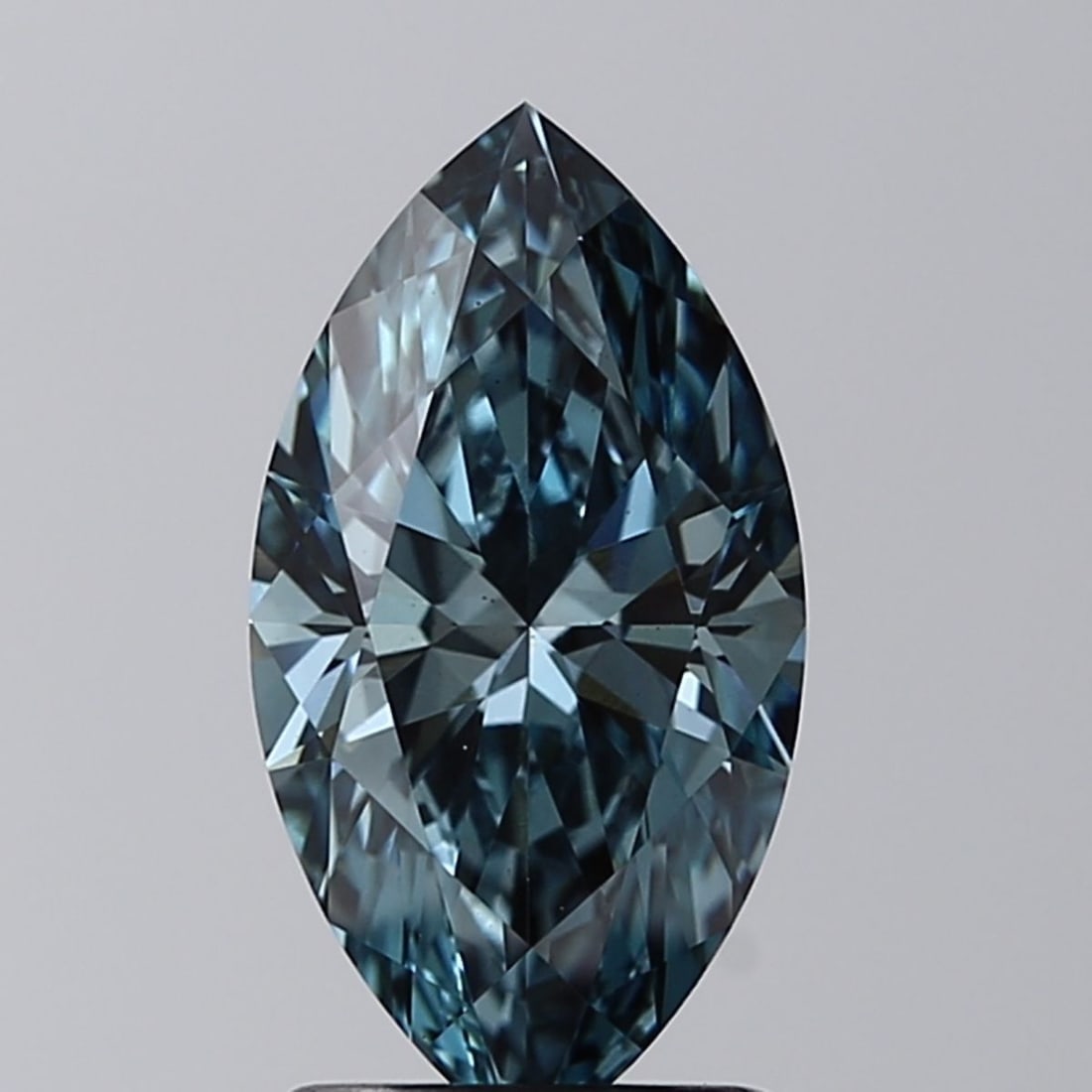 Loose Lab Diamond - IGI Marquise 1.7ct Fancy Vivid Greenish Blue VS1 (1 of 1)