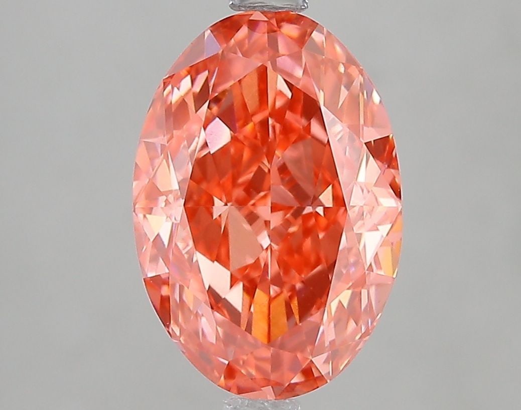Loose Lab Diamond - IGI Oval 3.01ct Fancy Vivid Pink VVS2 (1 of 1)