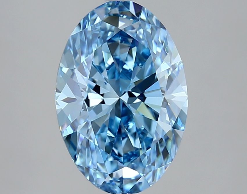 Loose Lab Diamond - IGI Oval 2.59ct Fancy Vivid Blue VVS1 (1 of 1)