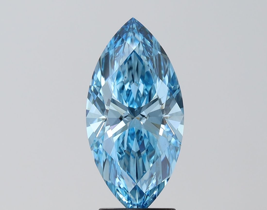 Loose Lab Diamond - IGI Marquise 3.01ct Fancy Blue VS2 (1 of 1)