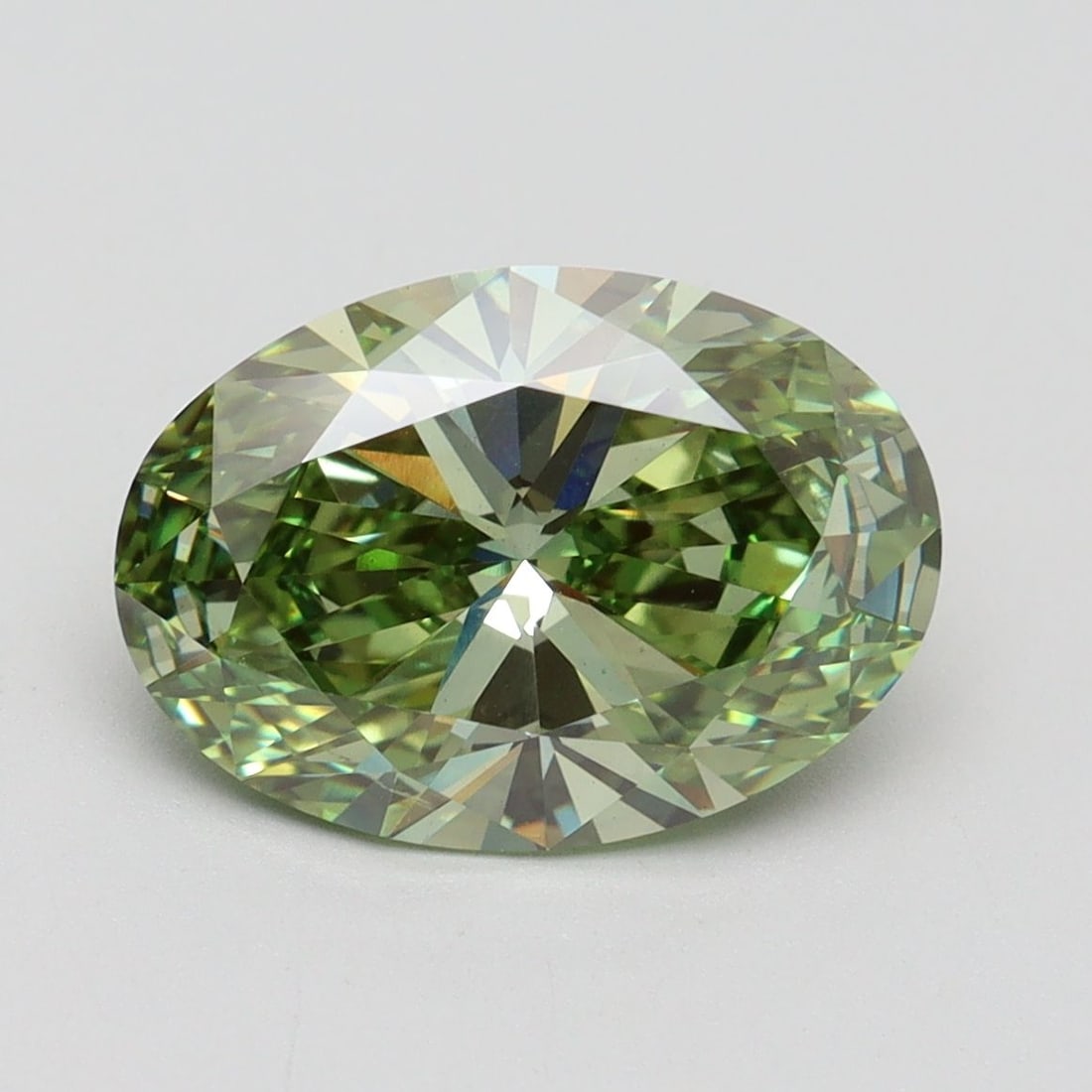 Loose Lab Diamond - IGI Oval 3.06ct Fancy Vivid Green SI2 (1 of 1)