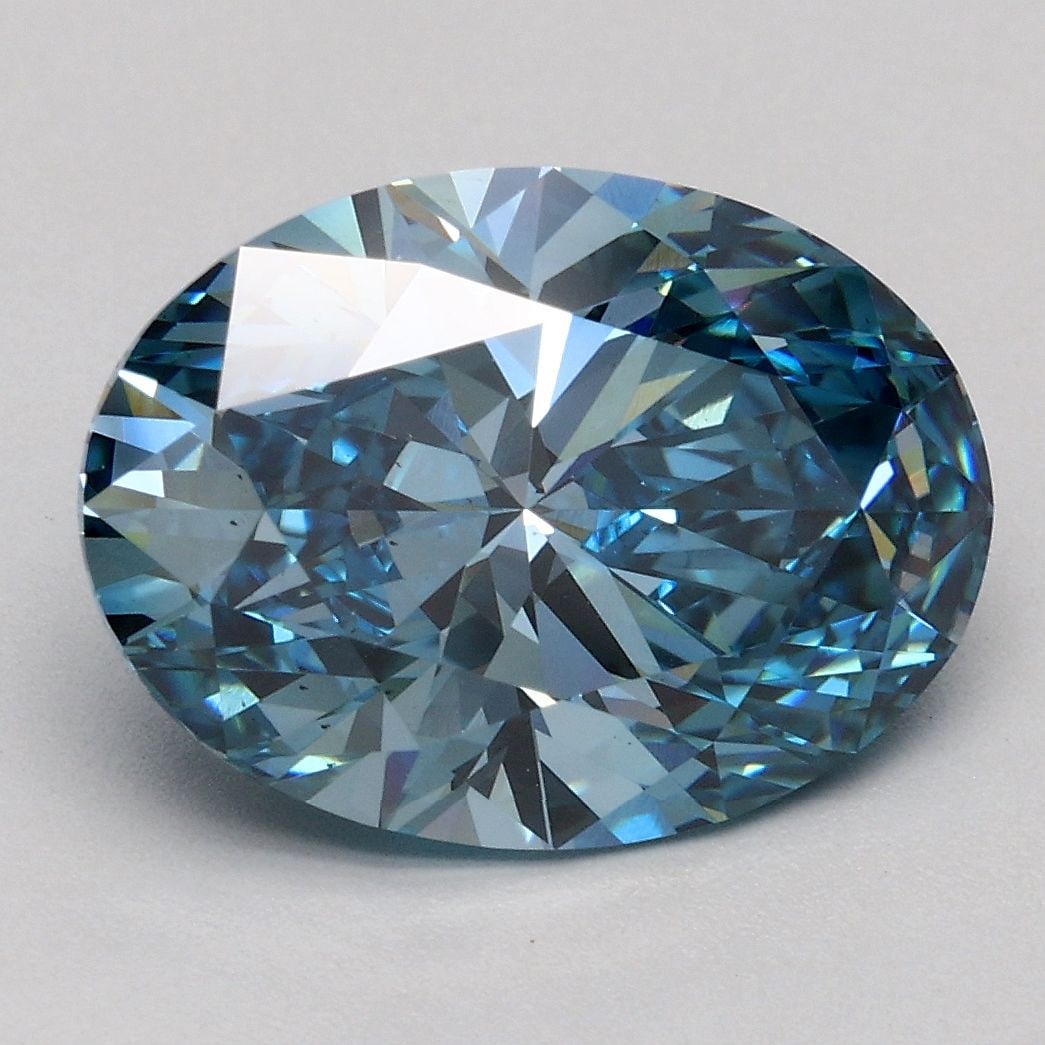 Loose Lab Diamond - IGI Oval 3.06ct Fancy Deep Blue VS2 (1 of 1)