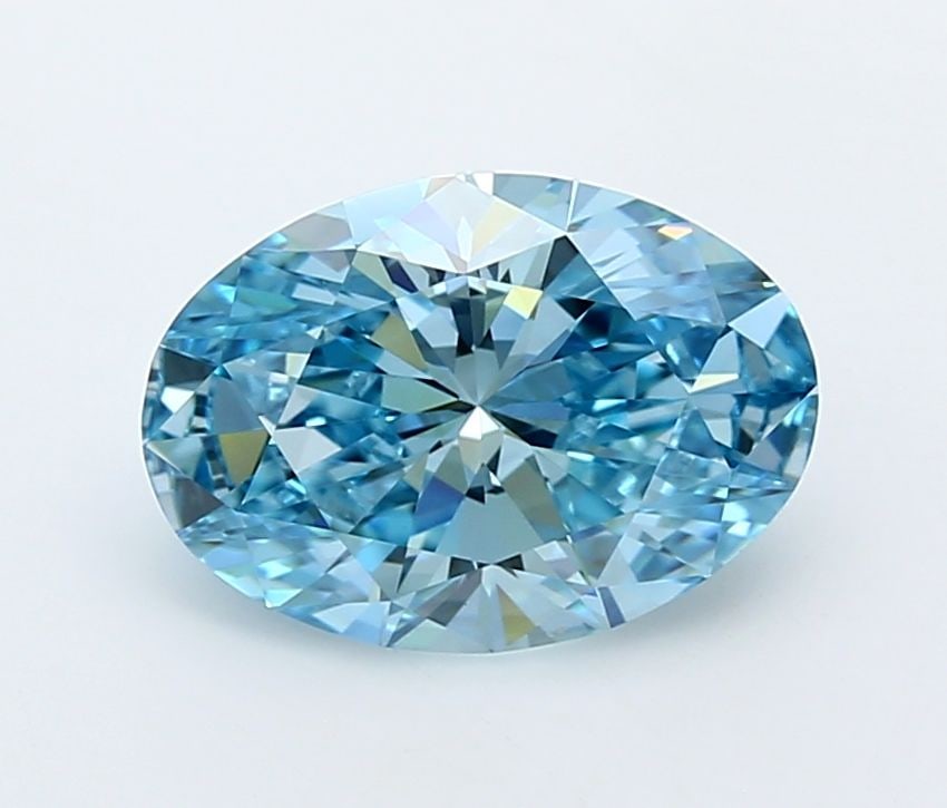 Loose Lab Diamond - IGI Oval 2.83ct Fancy Vivid Blue VVS2 (1 of 1)