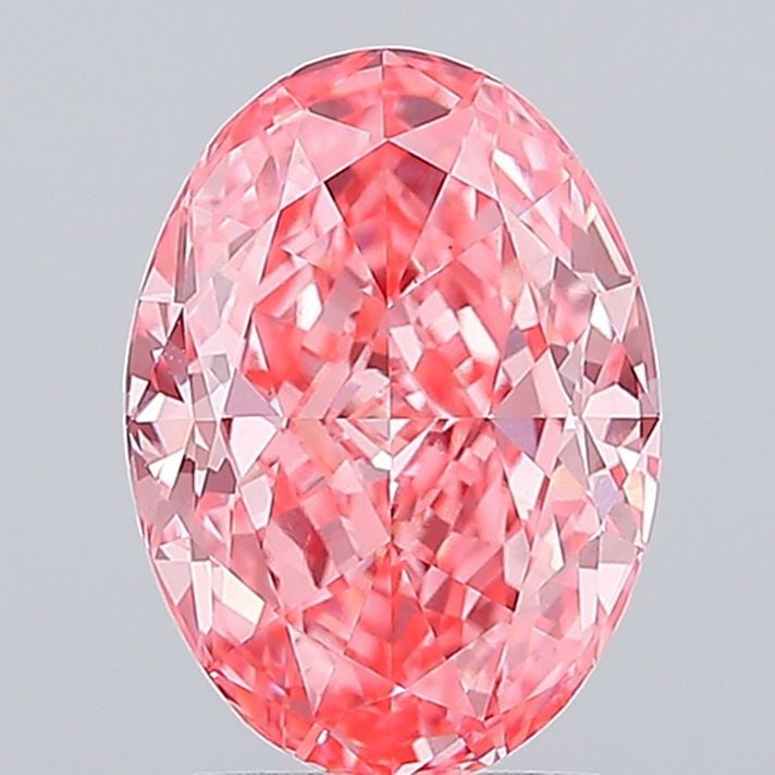 Loose Lab Diamond - IGI Oval 2.6ct Fancy Vivid Pink VS1 (1 of 1)