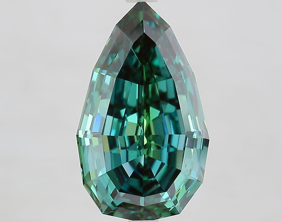 Loose Lab Diamond - IGI Pear 4.94ct Fancy Vivid Green VS1 (1 of 1)