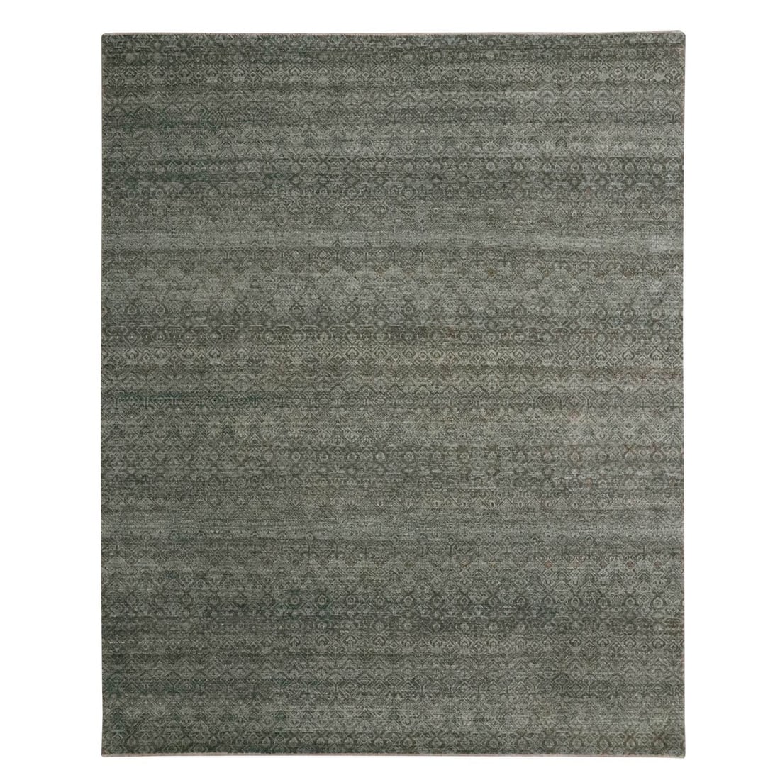 Oriental Hand Knotted Rug 8'x9'10" Stone Gray Kohinoor Herat Pattern Wool (1 of 11)