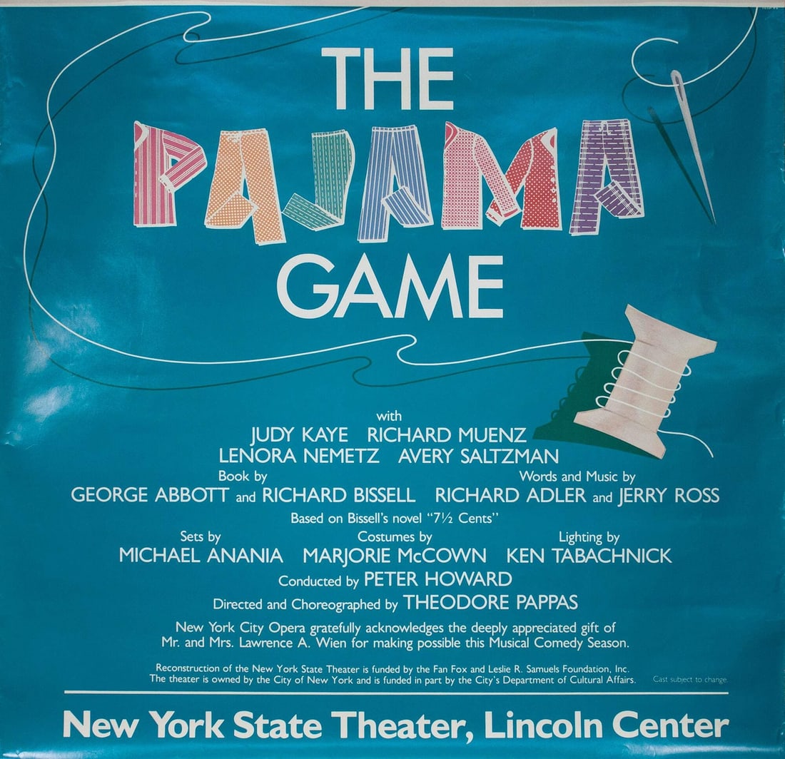 Ye ARTIST UNKNOWN The Pajama Game 41.5" x 42" Poster 1989 Advertising Blue Red: Ye ARTIST UNKNOWN The Pajama Game 41.5" x 42" Poster 1989 Advertising Blue Red This listing features Ye ARTIST UNKNOWN The Pajama Game 41.5" x 42" Poster 1989 Advertising Blue Red. Item specifics are