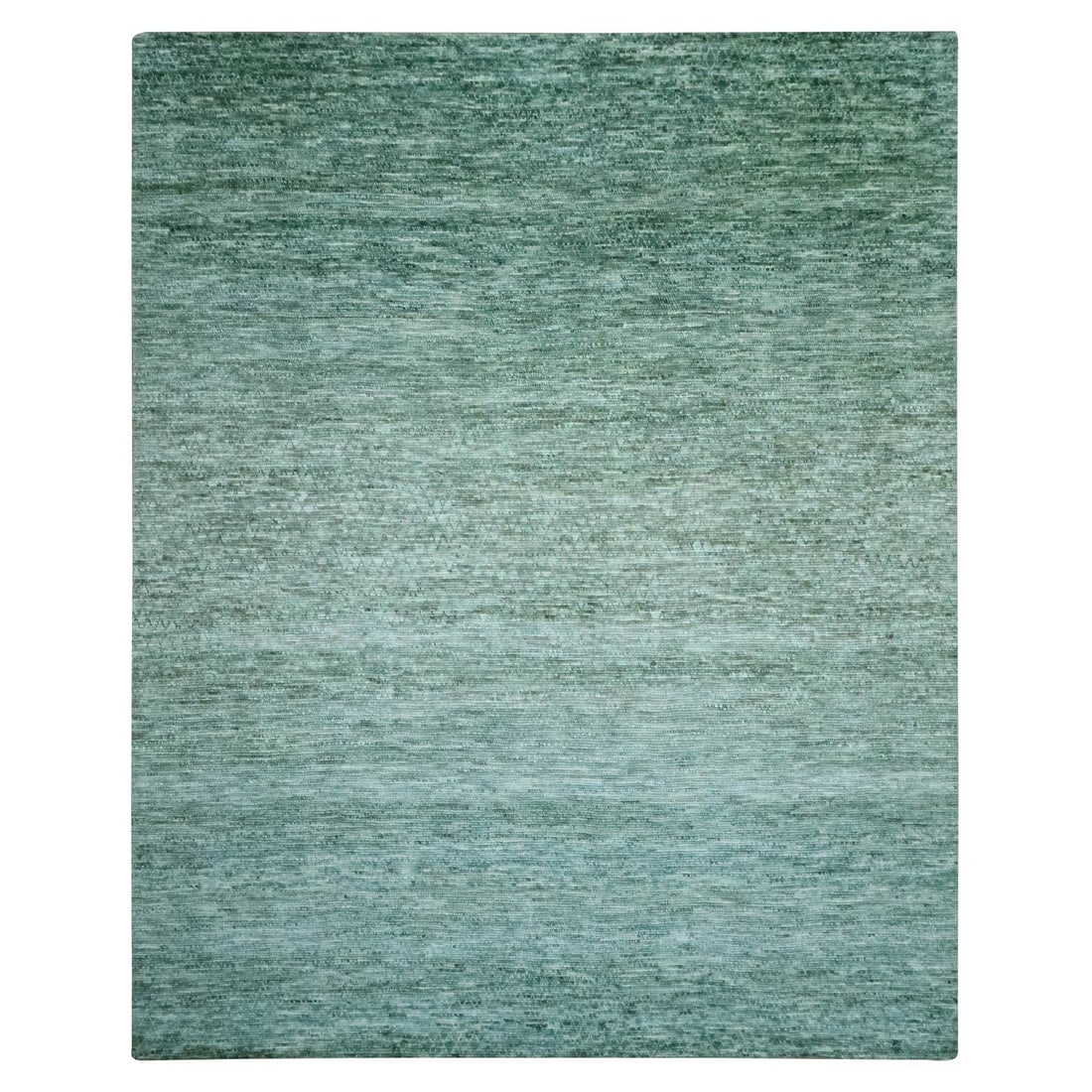 Oriental Hand Knotted Rug 12'1"x15'2" Ocean Green Grass Design Pure Wool (1 of 11)