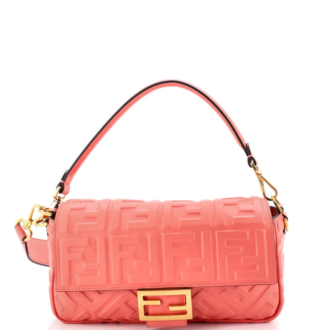 Medium Fendi Baguette NM Bag Zucca Embossed Leather (1 of 5)