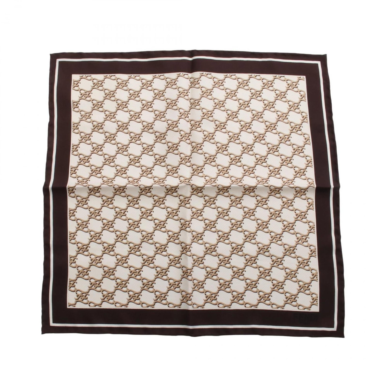 Silk Fendi Scarf: Silk Fendi Scarf This listing features Silk Fendi Scarf. Item specifics are provided below. Item Specifics: Brand: Fendi Type: Scarf Gender: Women Color: Beige, Brown Material: Silk Size (Lxw): 33cm