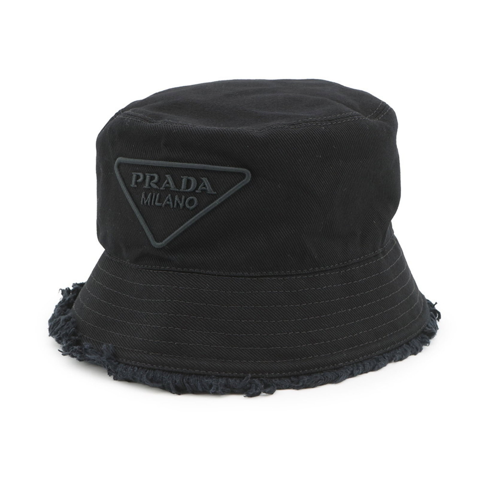 100% Prada Bucket Hat Cotton: 100% Prada Bucket Hat Cotton This listing features 100% Prada Bucket Hat Cotton. Item specifics are provided below. Item Specifics: Brand: Prada Type: Bucket Hat Gender: Women Color: Black Embellishme