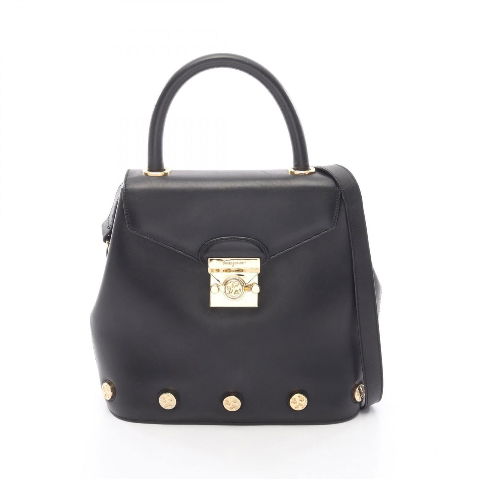 Leather Salvatore Ferragamo Handbag (1 of 11)