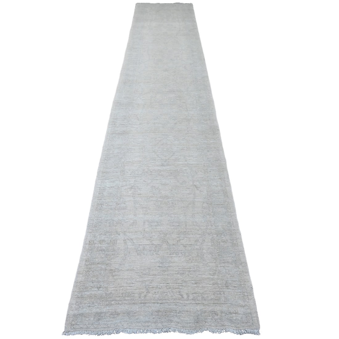 Rug 2'8"x15' White Hand Knotted Stone Washed Peshawar Pure Wool Runner: Rug 2'8"x15' White Hand Knotted Stone Washed Peshawar Pure Wool Runner This listing features Rug 2'8"x15' White Hand Knotted Stone Washed Peshawar Pure Wool Runner. Item specifics are provided below.