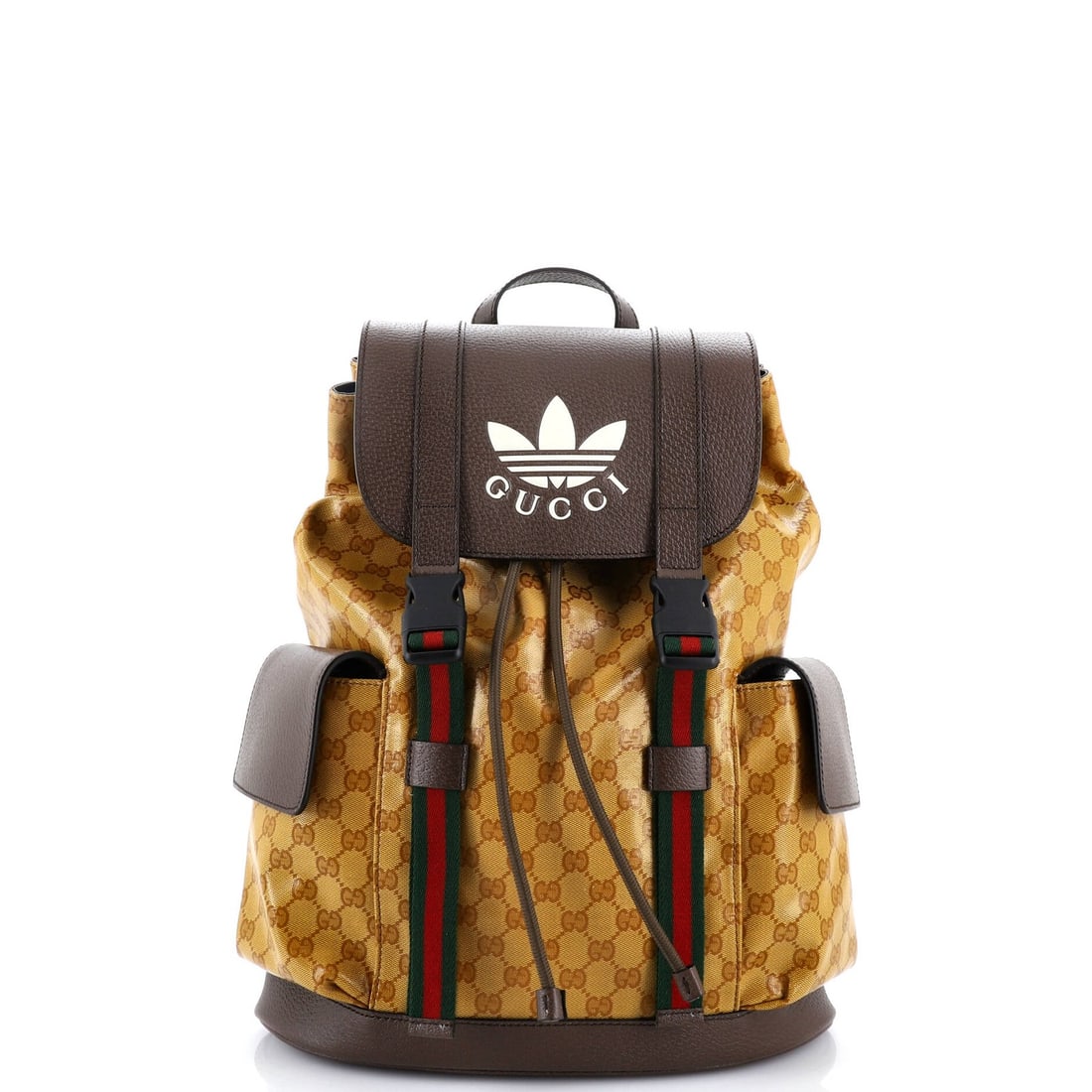 Medium Gucci x adidas Double Pocket Buckle Backpack GG Coated Canvas (1 of 5)