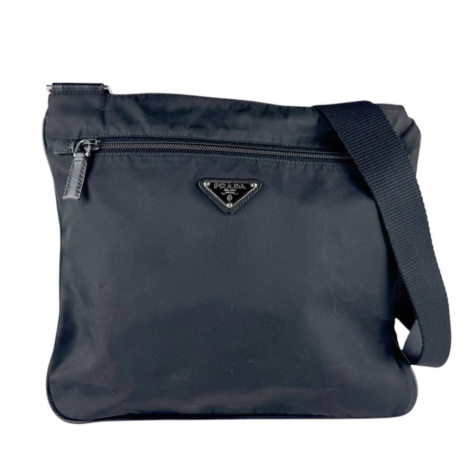 Nylon Prada Shoulder Bag: Nylon Prada Shoulder Bag This listing features Nylon Prada Shoulder Bag. Item specifics are provided below. Item Specifics: Brand: Prada Type: Shoulder Bag Material: Nylon Color: Black Closure: Zipper