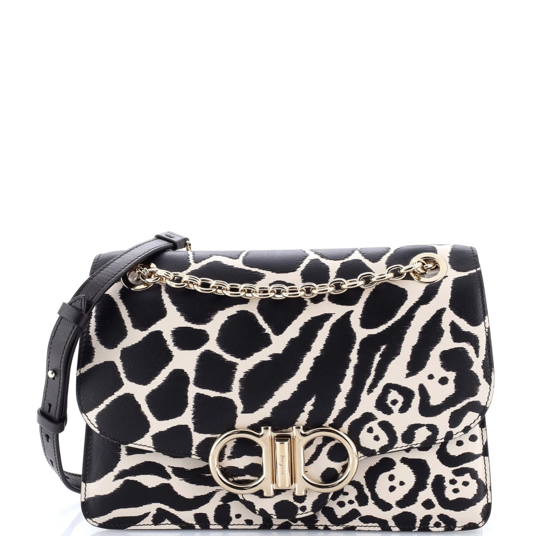 Medium Salvatore Ferragamo Gancini Turnlock Flap Bag Printed Leather: Medium Salvatore Ferragamo Gancini Turnlock Flap Bag Printed Leather This listing features Medium Salvatore Ferragamo Gancini Turnlock Flap Bag Printed Leather. Item specifics are provided below. Item