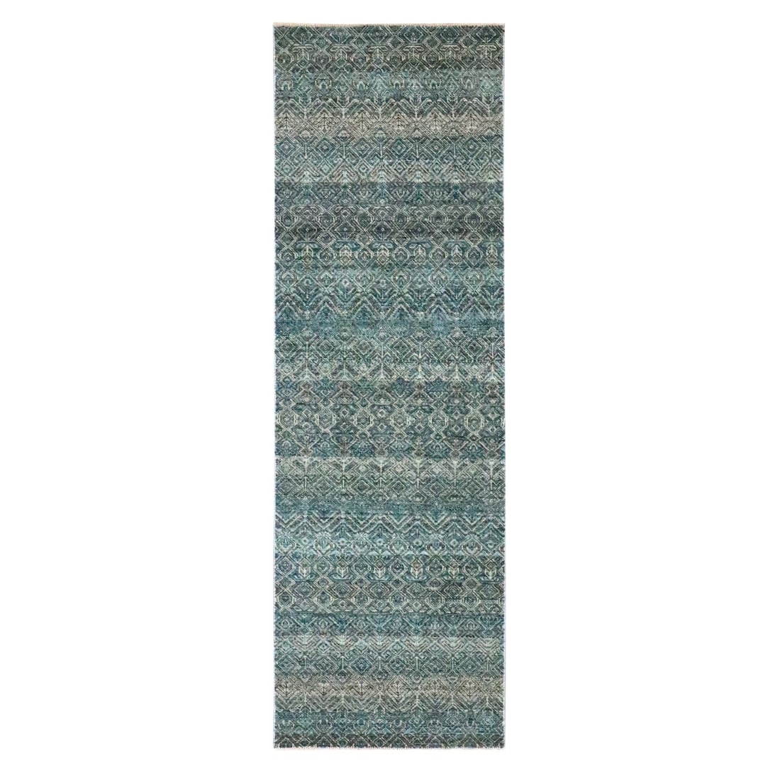 Rug 2'5"x7'7" Blue Kohinoor Herat Pattern Soft Wool Hand Knotted Runner (1 of 7)