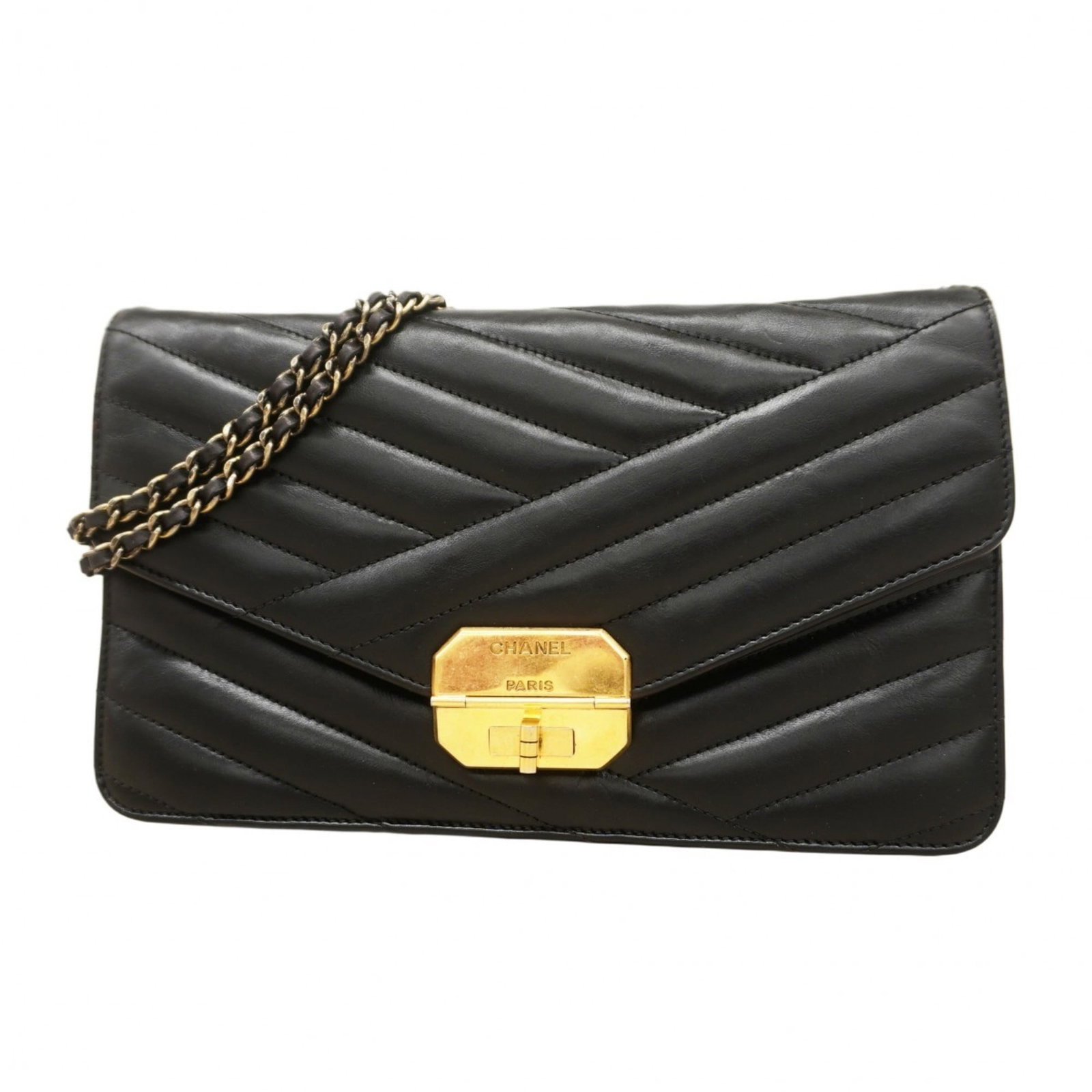 Leather Chanel Shoulder Bag: Leather Chanel Shoulder Bag This listing features Leather Chanel Shoulder Bag. Item specifics are provided below. Item Specifics: Brand: Chanel Type: Shoulder Bag Material: Leather Color: Black Hardwa