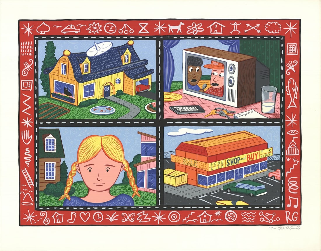 Contempora RODNEY GREENBLAT Christina's World SIGNED 33" x 42.25" Serigraph 1988 (1 of 4)