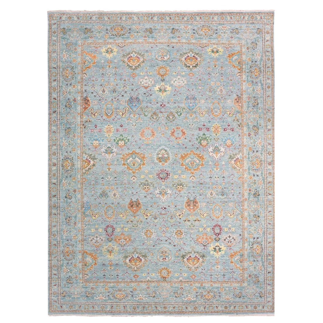 Rug 10'x13'6" Gray Sultanabad Reimagined 100% Wool Hand Knotted (1 of 11)