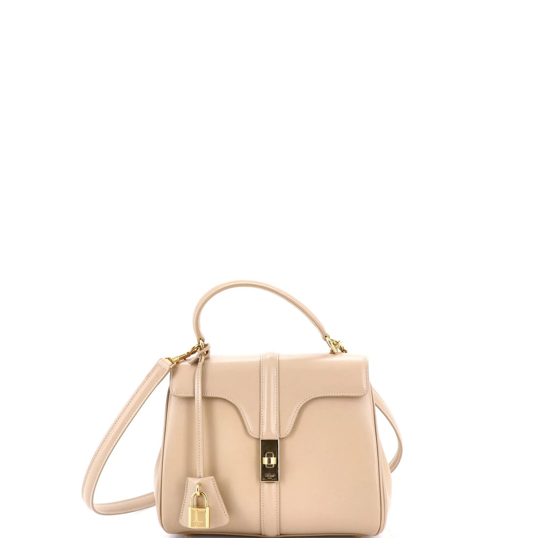 Small Celine 16 Top Handle Bag Grained Calfskin (1 of 5)