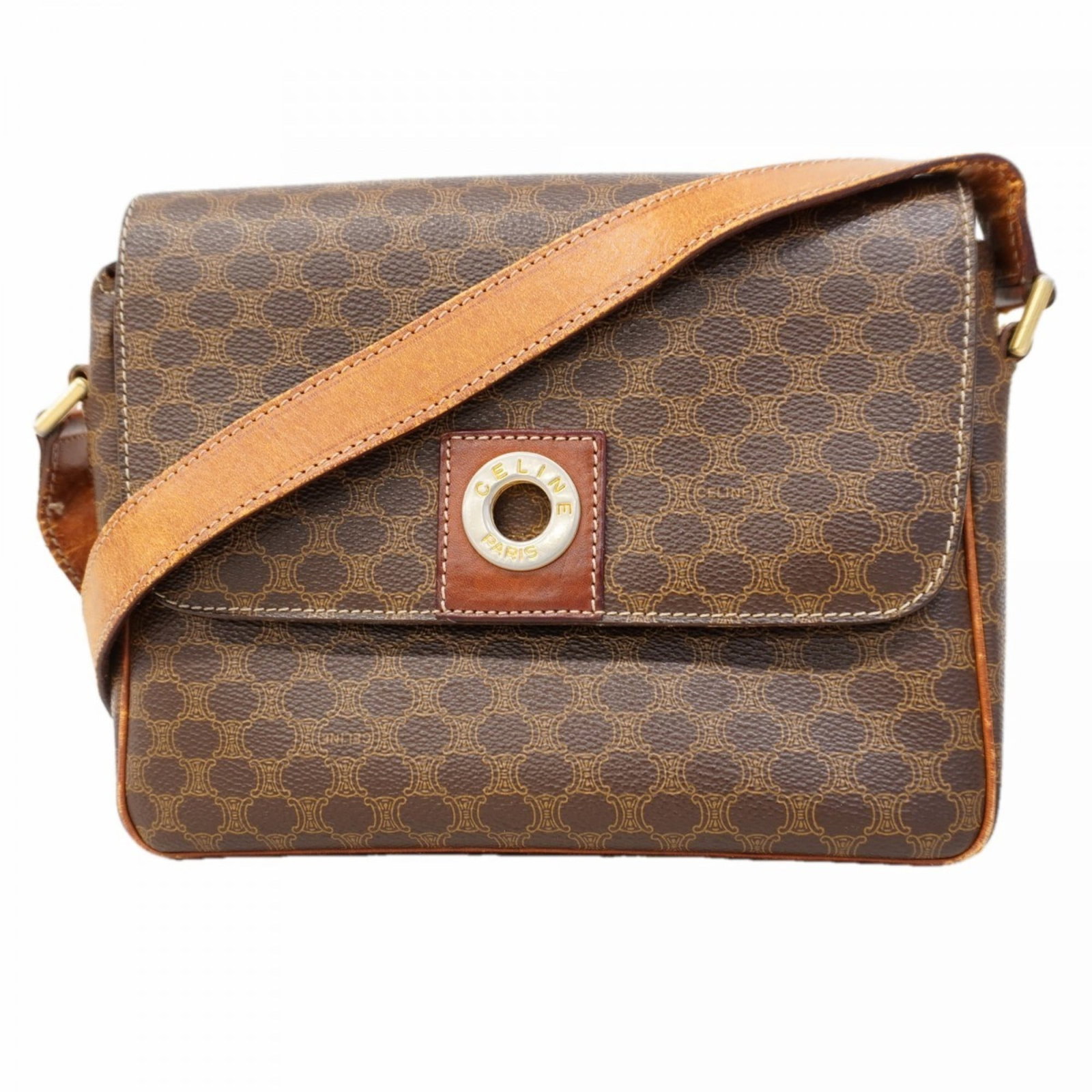 Pvc Celine Shoulder Bag: Pvc Celine Shoulder Bag This listing features Pvc Celine Shoulder Bag. Item specifics are provided below. Item Specifics: Brand: Celine Type: Shoulder Bag Material: Pvc Color: Brown Hardware Color: