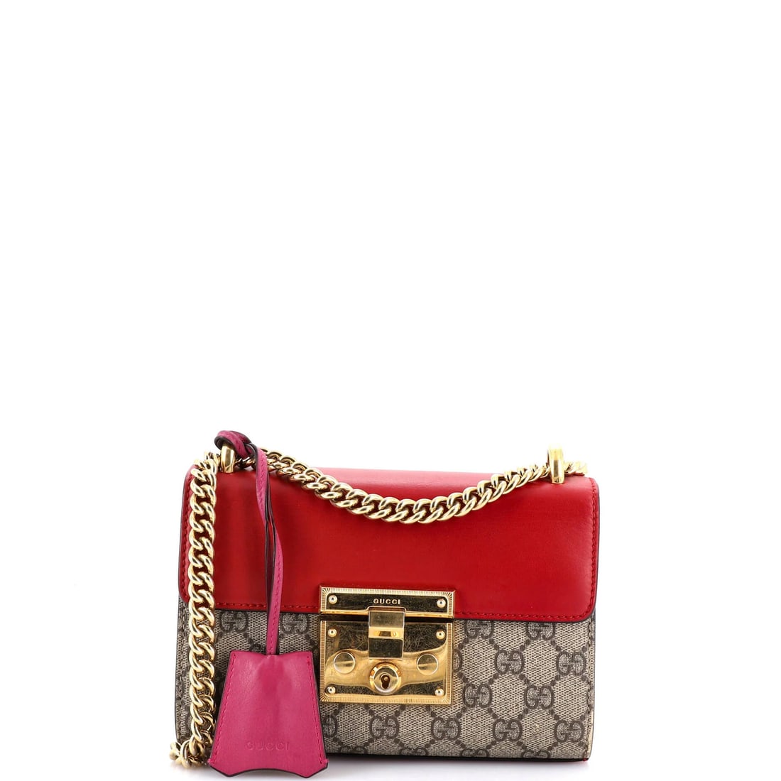 Small Gucci Padlock Shoulder Bag GG Coated Canvas and Leather: Small Gucci Padlock Shoulder Bag GG Coated Canvas and Leather This listing features Small Gucci Padlock Shoulder Bag GG Coated Canvas and Leather. Item specifics are provided below. Item Specifics: