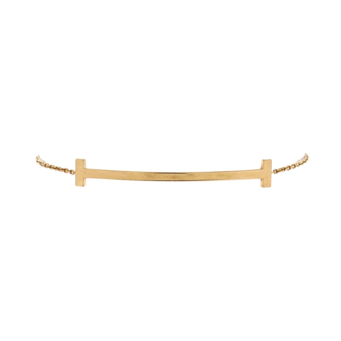 Medium Tiffany & Co. T Smile Chain Bracelet 18K Yellow Gold: Medium Tiffany & Co. T Smile Chain Bracelet 18K Yellow Gold This listing features Medium Tiffany & Co. T Smile Chain Bracelet 18K Yellow Gold. Item specifics are provided below. Item Specifics: Brand: