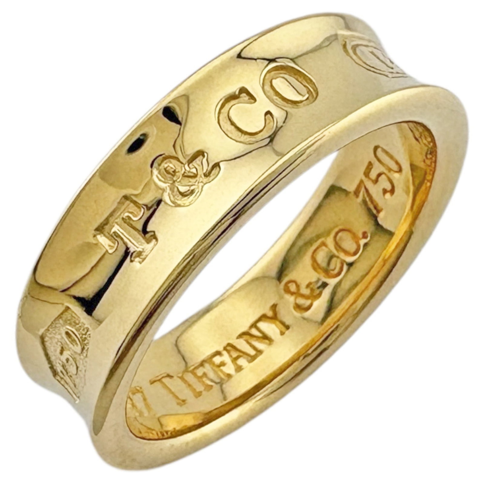 (18K) Tiffany Band Ring Yellow Gold (1 of 10)
