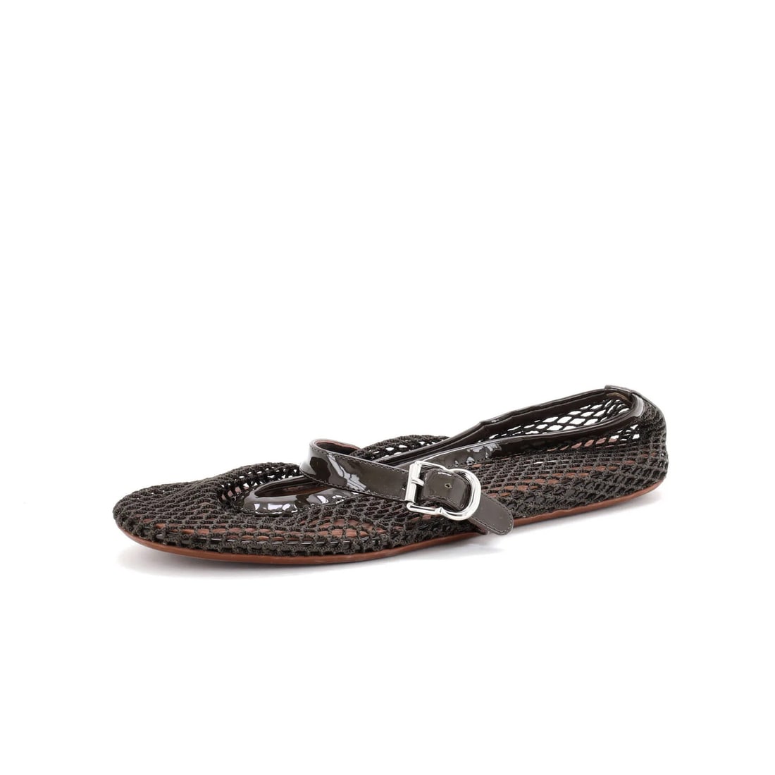 Mesh Alaia Women's Buckle Ballerina Flats Patent with (1 of 5)