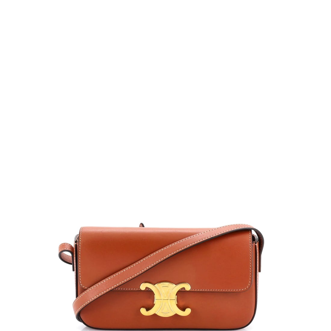 Calfskin Celine Triomphe East-West Shoulder Bag Smooth: Calfskin Celine Triomphe East-West Shoulder Bag Smooth This listing features Calfskin Celine Triomphe East-West Shoulder Bag Smooth. Item specifics are provided below. Item Specifics: Brand: Celine