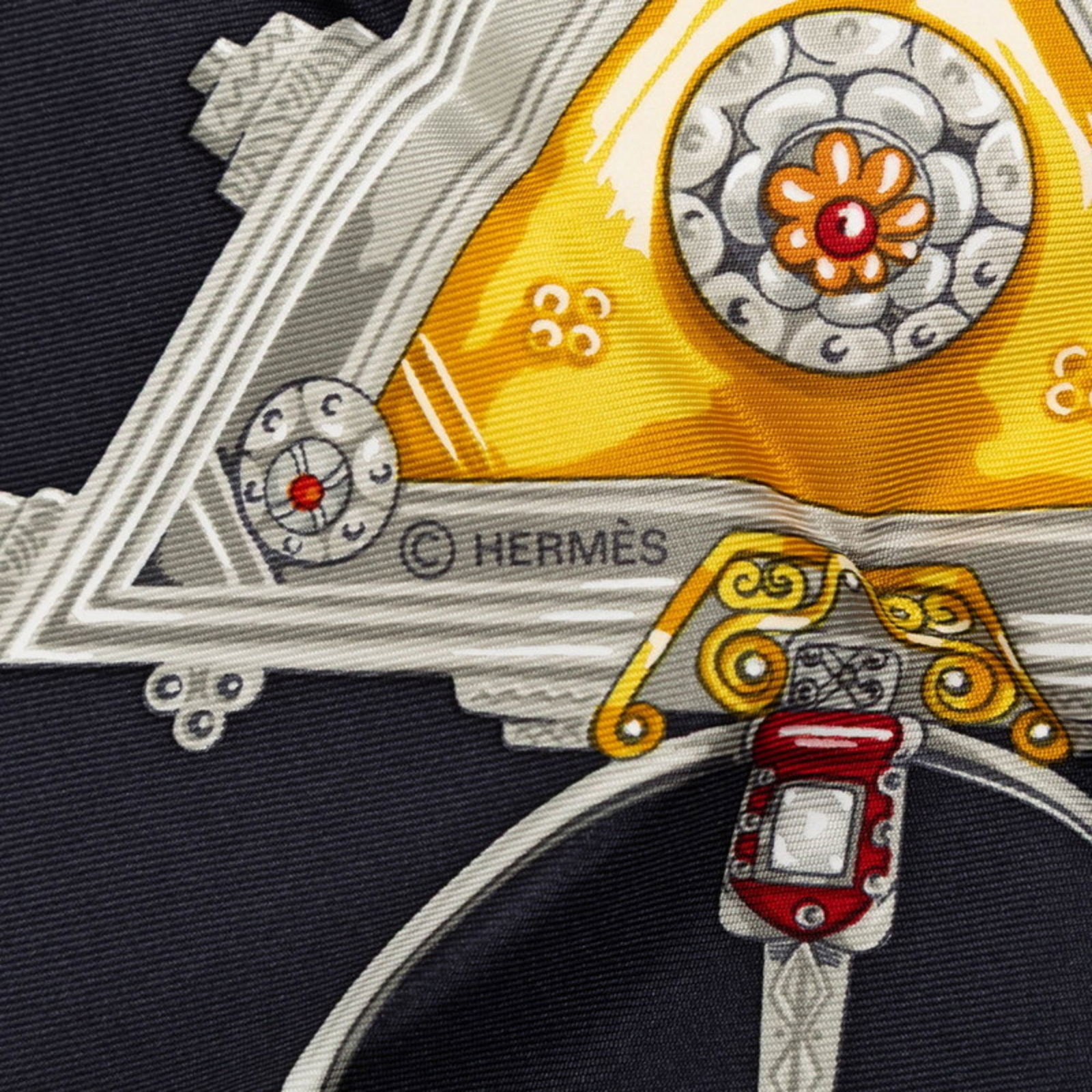 Silk Hermes Scarf - 4