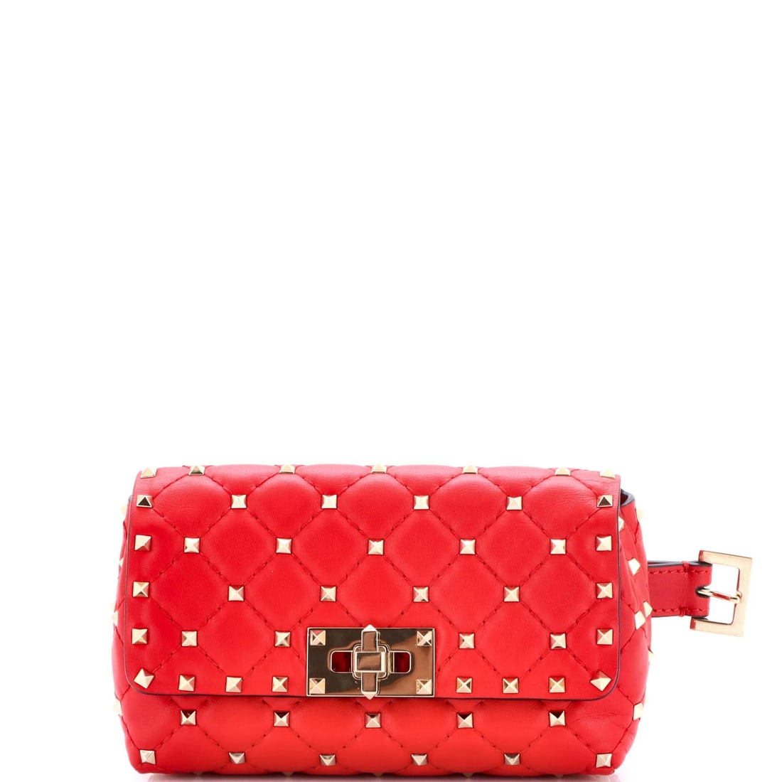 Leather Valentino Garavani Rockstud Spike Turnlock Belt Bag Quilted: Leather Valentino Garavani Rockstud Spike Turnlock Belt Bag Quilted This listing features Leather Valentino Garavani Rockstud Spike Turnlock Belt Bag Quilted. Item specifics are provided below. Item S