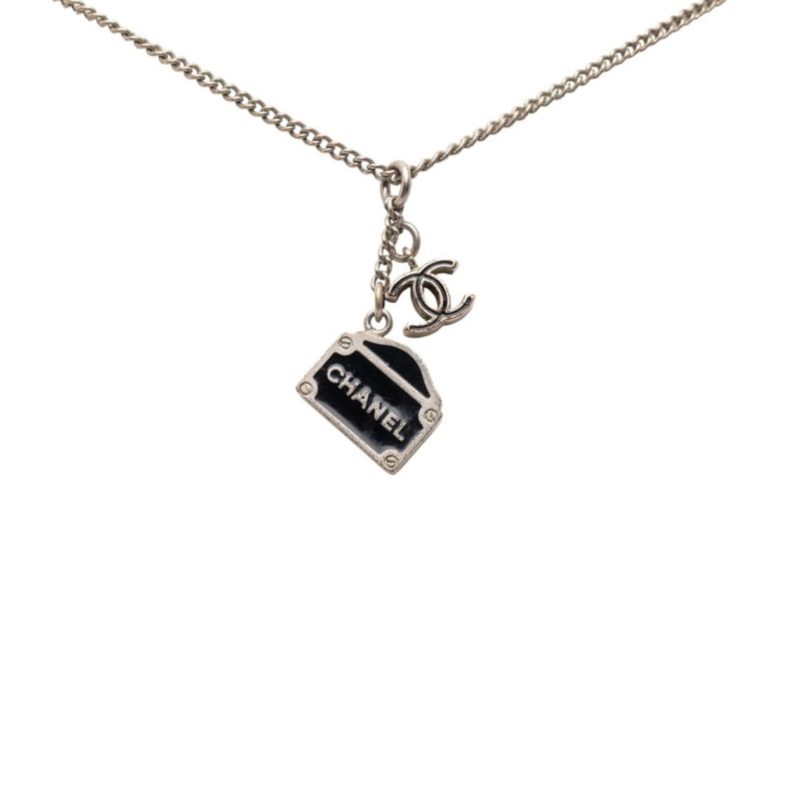 Women CHANEL Coco Mark 31 RUE CAMBON PARIS Necklace in Silver and Black Metal for (1 of 7)