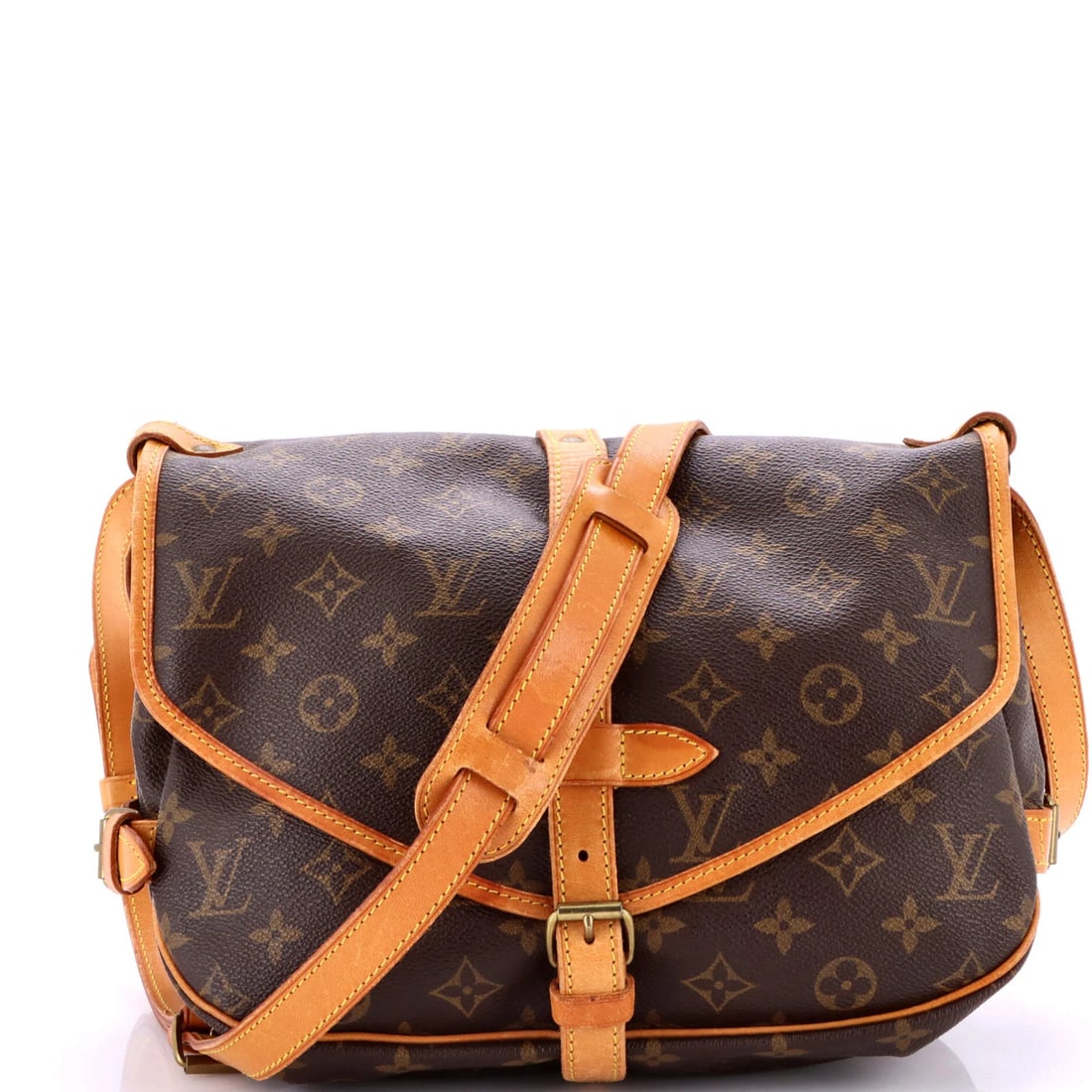 30 Louis Vuitton Saumur Handbag Monogram Canvas (1 of 6)