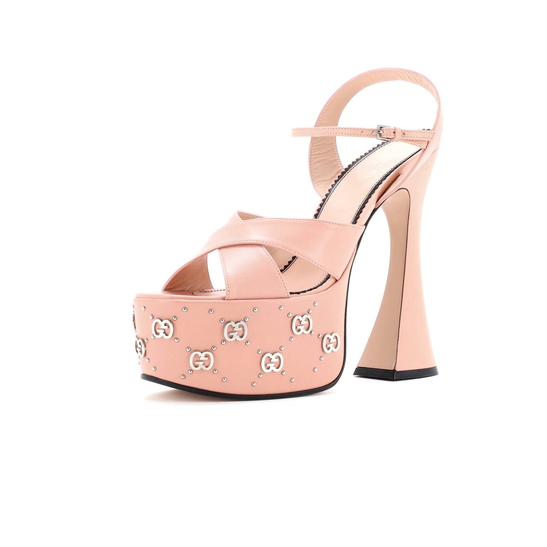 Leather Gucci Women's Janaya GG Studded Platform Sandals (1 of 5)