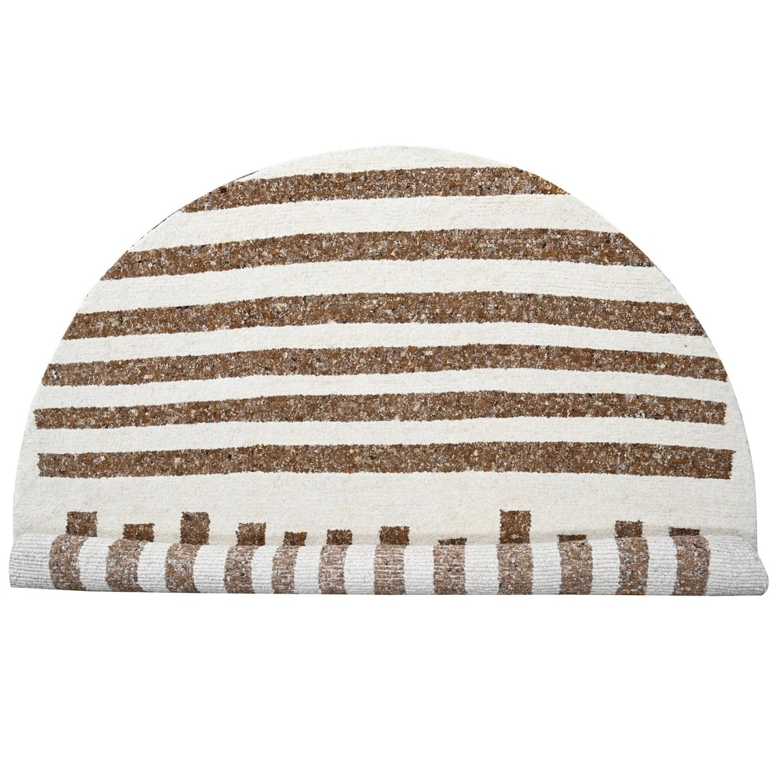 Rug 12'x12' Brown Minimalist Stripe Hand Knotted Soft Wool Oriental Round: Rug 12'x12' Brown Minimalist Stripe Hand Knotted Soft Wool Oriental Round This listing features Rug 12'x12' Brown Minimalist Stripe Hand Knotted Soft Wool Oriental Round. Item specifics are provided