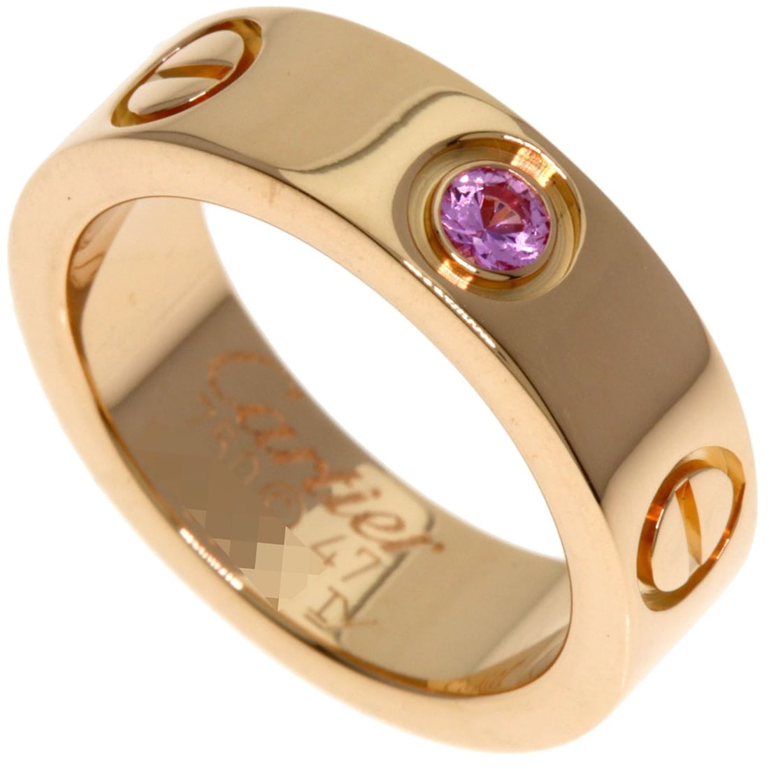 Gold CARTIER Love ring 1P sapphire #47 Ring K18 Pink: Gold CARTIER Love ring 1P sapphire #47 Ring K18 Pink This listing features Gold CARTIER Love ring 1P sapphire #47 Ring K18 Pink. Item specifics are provided below. Item Specifics: Brand: CARTIER