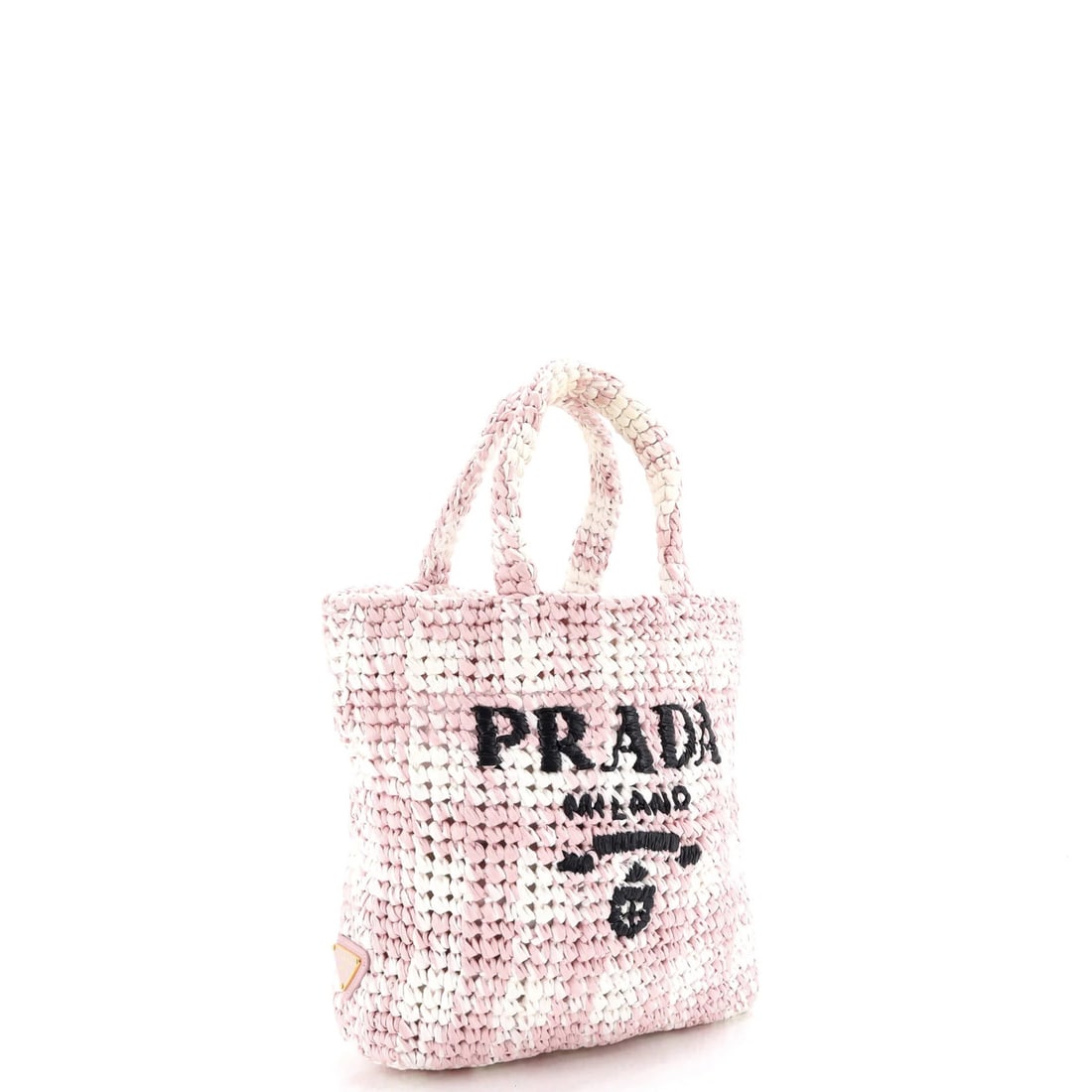 Small Prada Logo Tote Raffia - 2