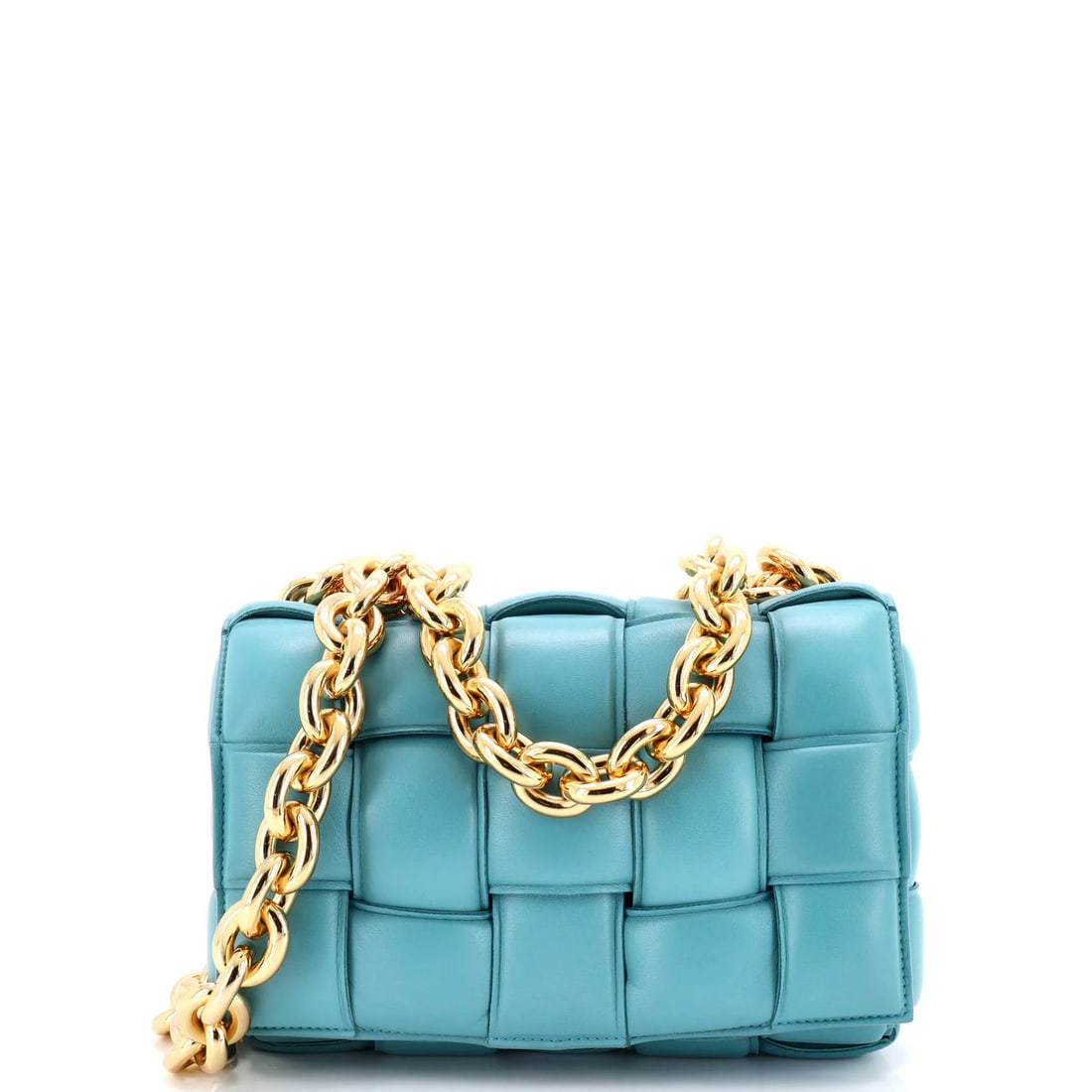 Leather Bottega Veneta Cassette Chain Crossbody Bag Padded Maxi Intrecciato (1 of 5)